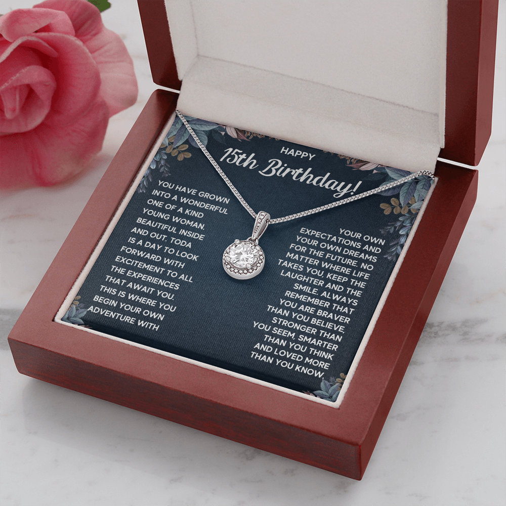 HAPPY 15TH BIRTHDAY DREAMS ETERNAL HOPE NECKLACE GIFT SET