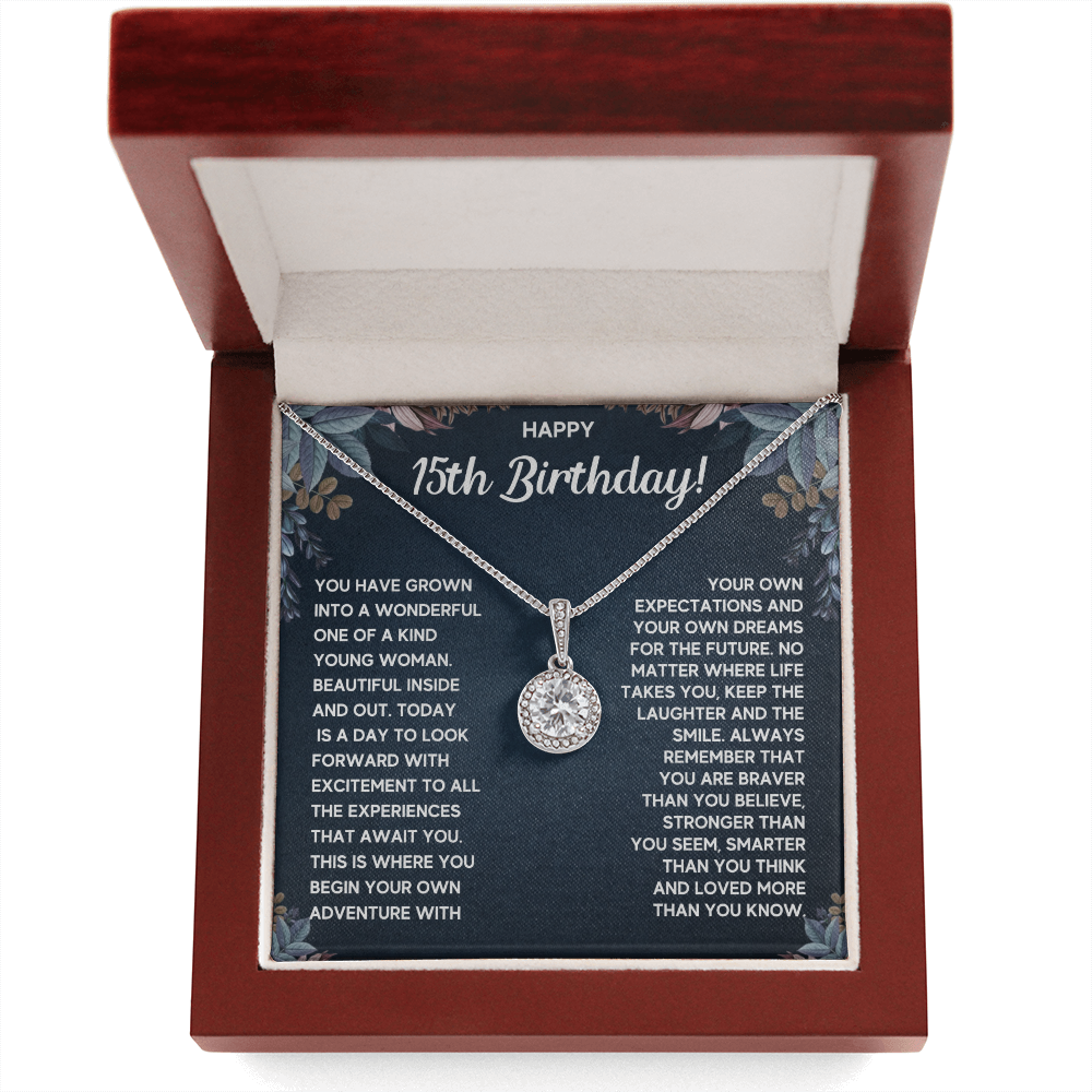 HAPPY 15TH BIRTHDAY DREAMS ETERNAL NECKLACE GIFT SET