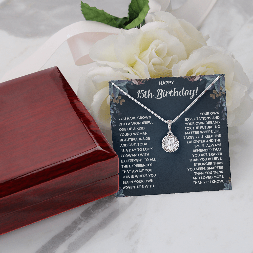 HAPPY 15TH BIRTHDAY DREAMS ETERNAL HOPE NECKLACE GIFT SET