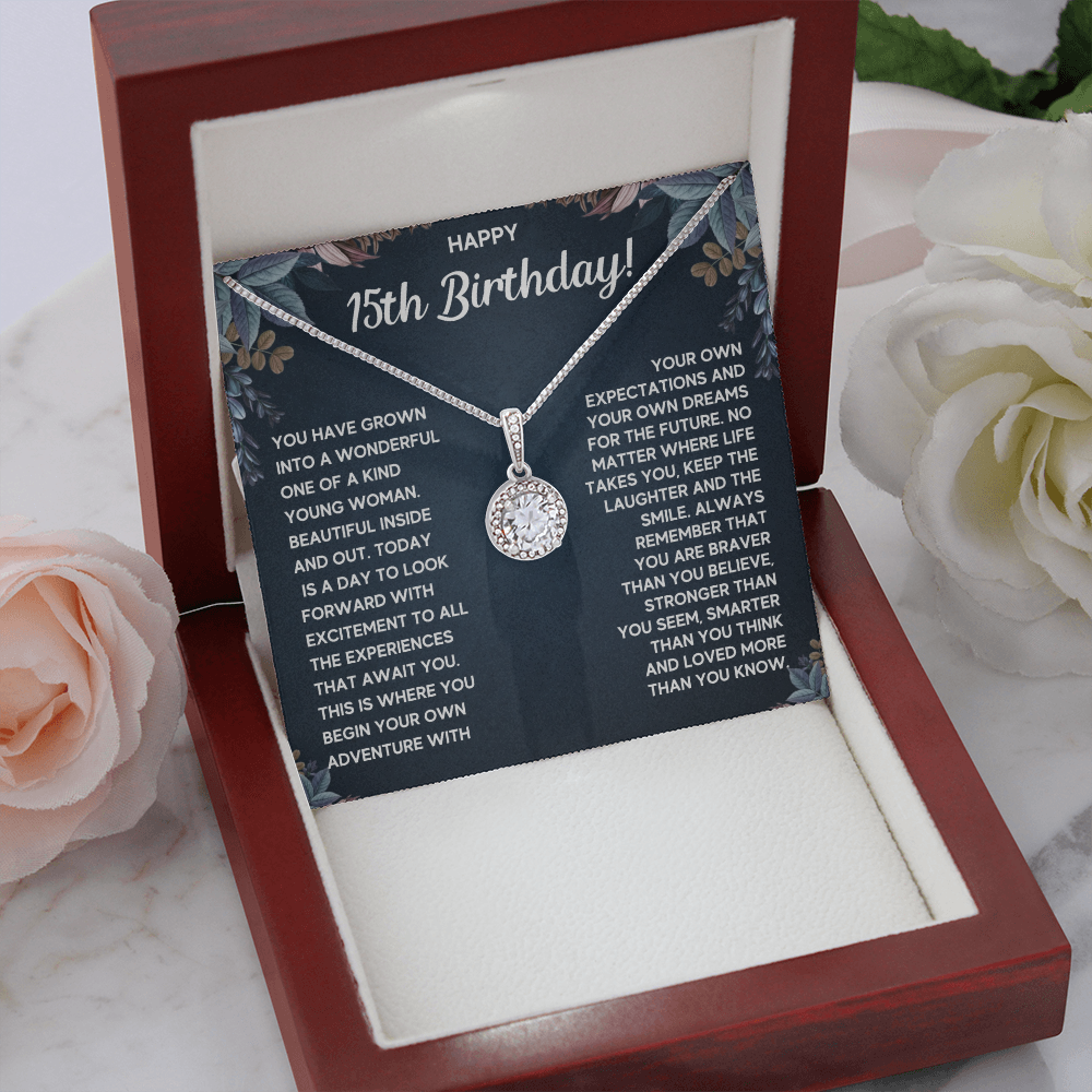HAPPY 15TH BIRTHDAY DREAMS ETERNAL NECKLACE GIFT SET