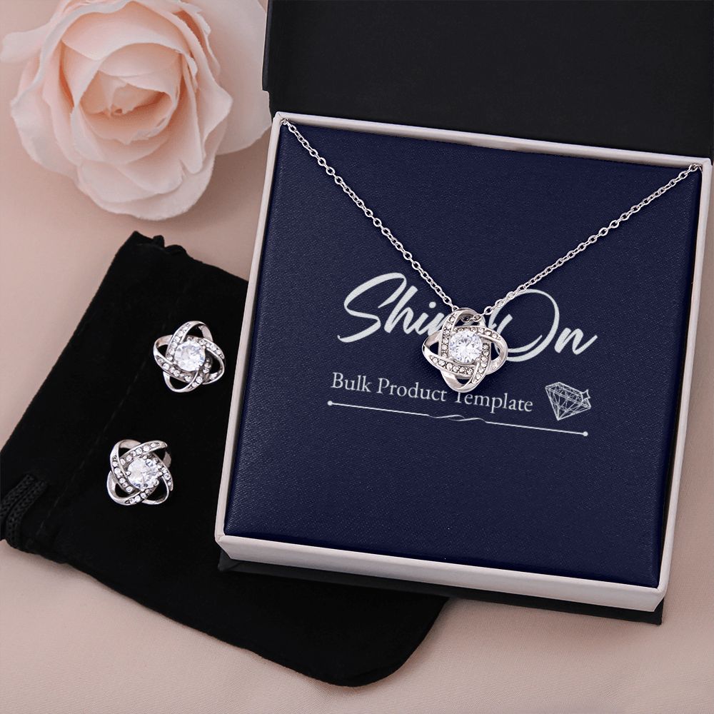 LOVE KNOT EARRING NECKLACE GIFT SET