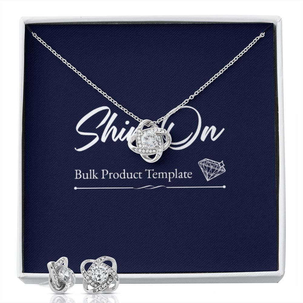 LOVE KNOT EARRING NECKLACE GIFT SET