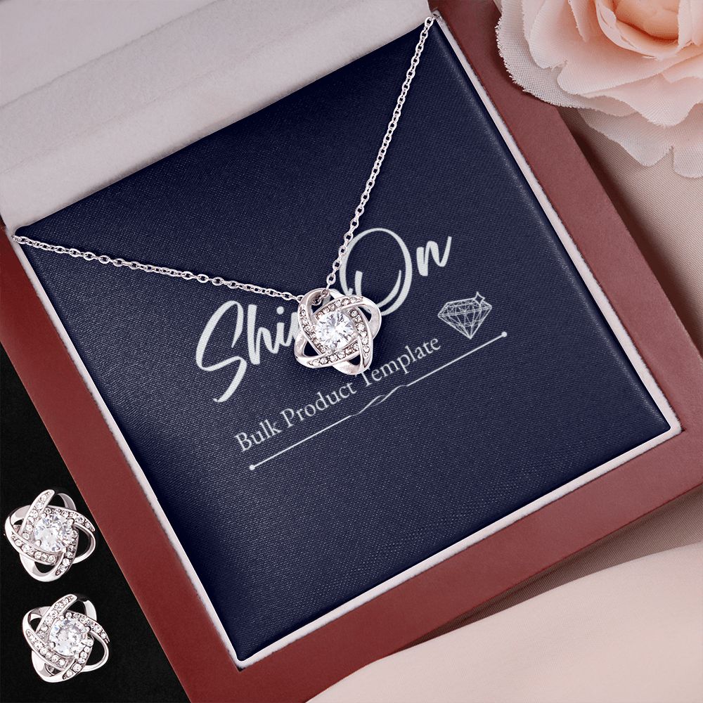 LOVE KNOT EARRING NECKLACE GIFT SET