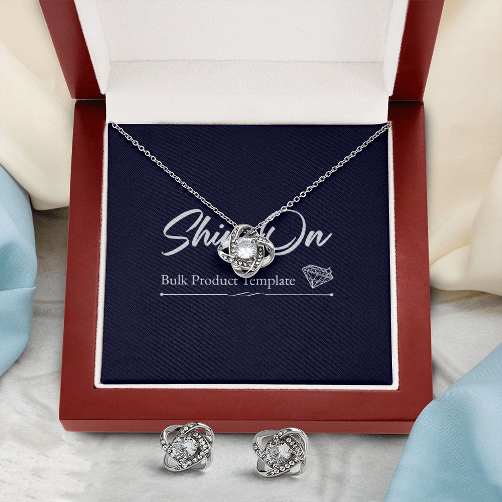 LOVE KNOT EARRING NECKLACE GIFT SET