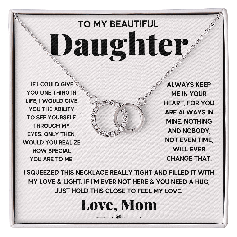 TO MY BEAUTIFUL DAUGHTER SQUEEZED PERFECT PAIR NECKLACE GIFT SET