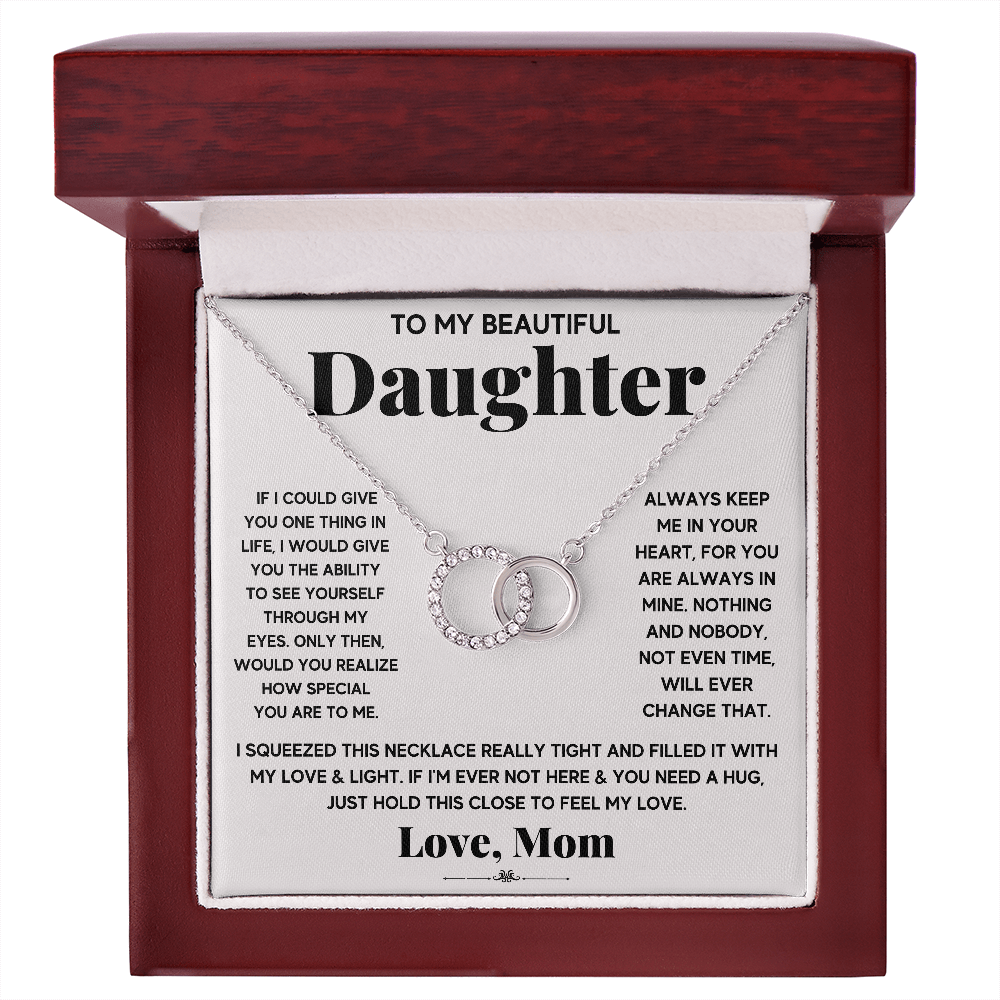 TO MY BEAUTIFUL DAUGHTER SQUEEZED PERFECT PAIR NECKLACE GIFT SET