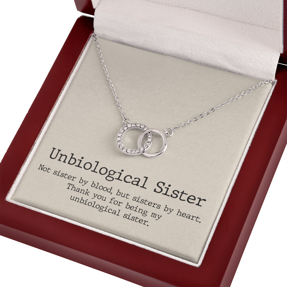 Heart - Unbiological Sister - Perfect Pair Necklace