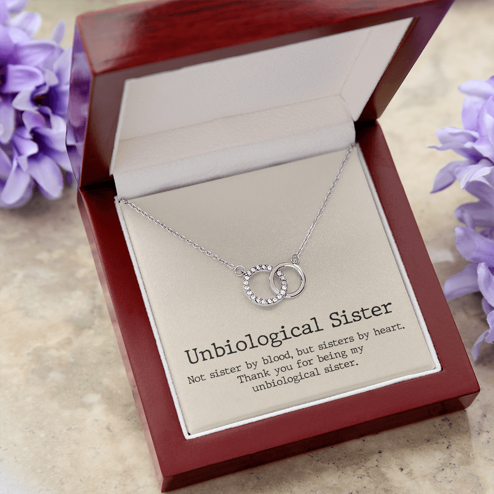 Heart - Unbiological Sister - Perfect Pair Necklace