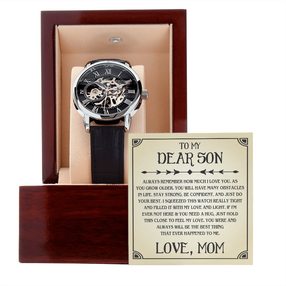 Dear Son - Mom - Son - Stay Strong - Openwork Watch