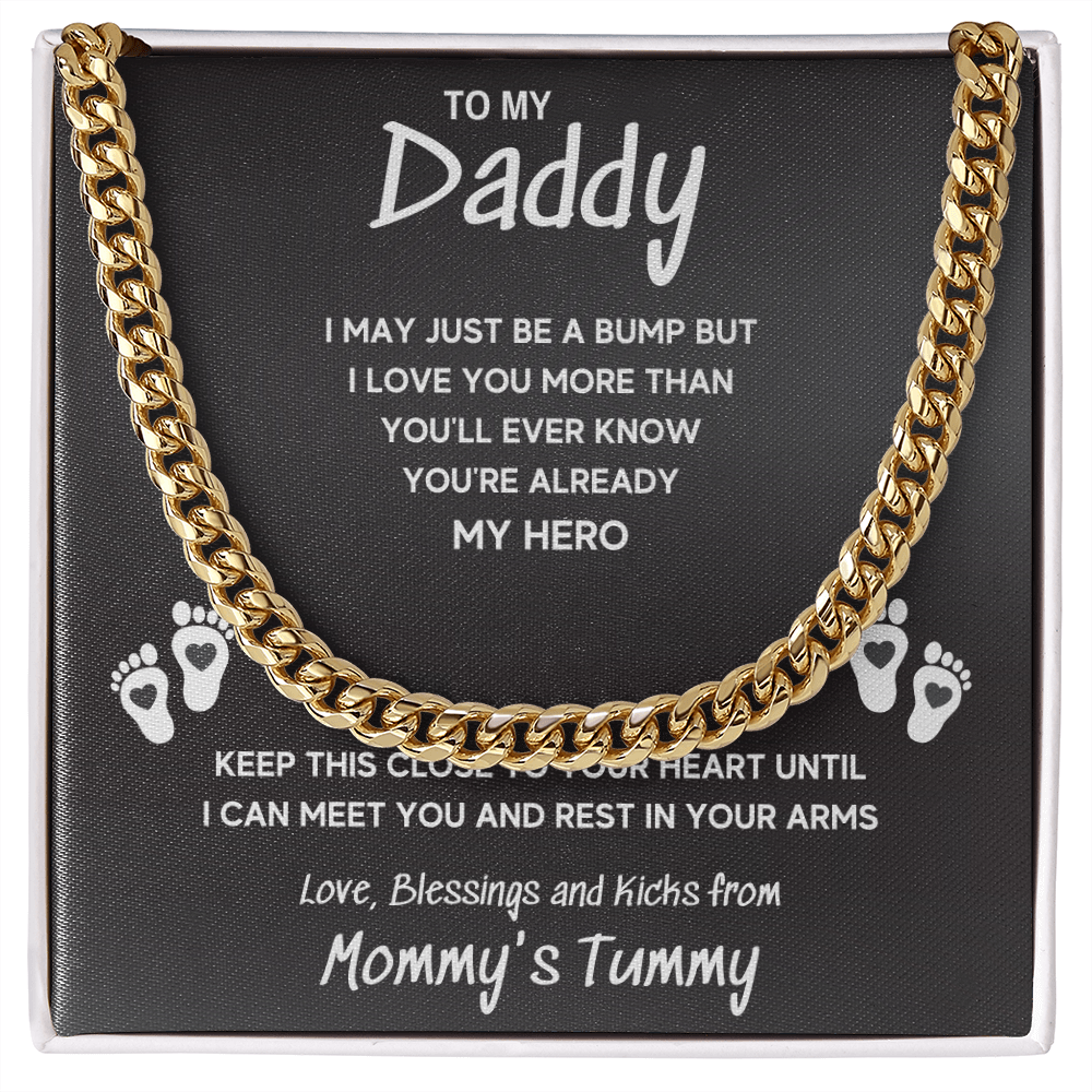 TO MY DADDY HERO CUBAN LINK CHAIN
