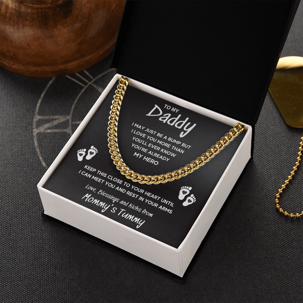 TO MY DADDY HERO CUBAN LINK CHAIN