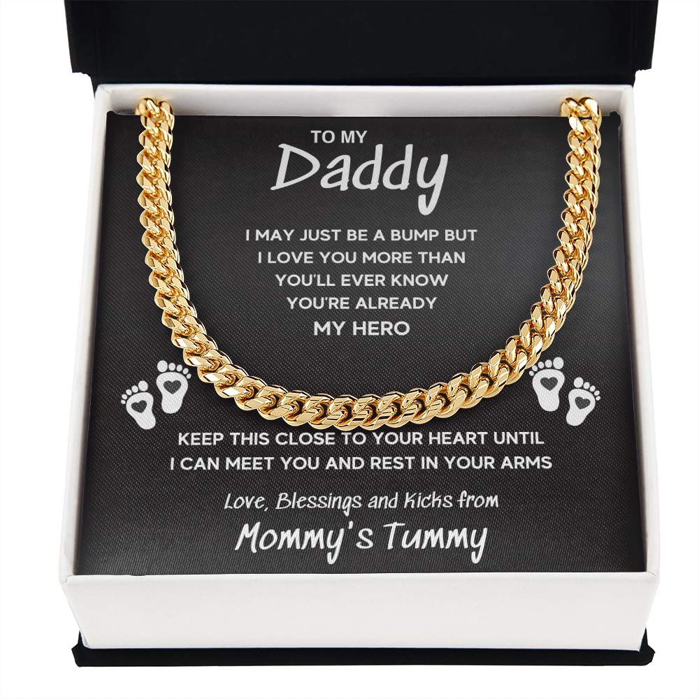 TO MY DADDY HERO CUBAN LINK CHAIN