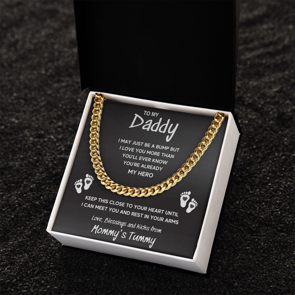 TO MY DADDY HERO CUBAN LINK CHAIN