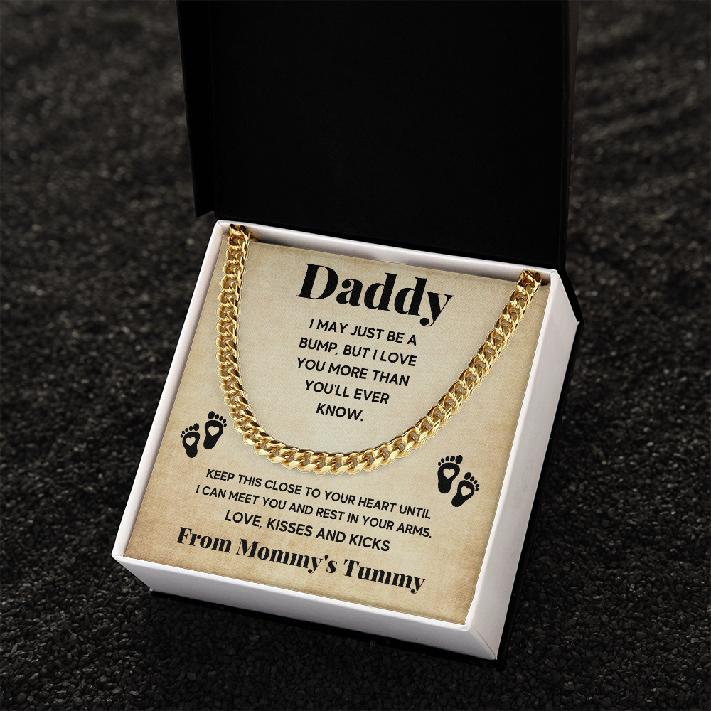 TO MY DADDY BUMP CUBAN LINK CHAIN