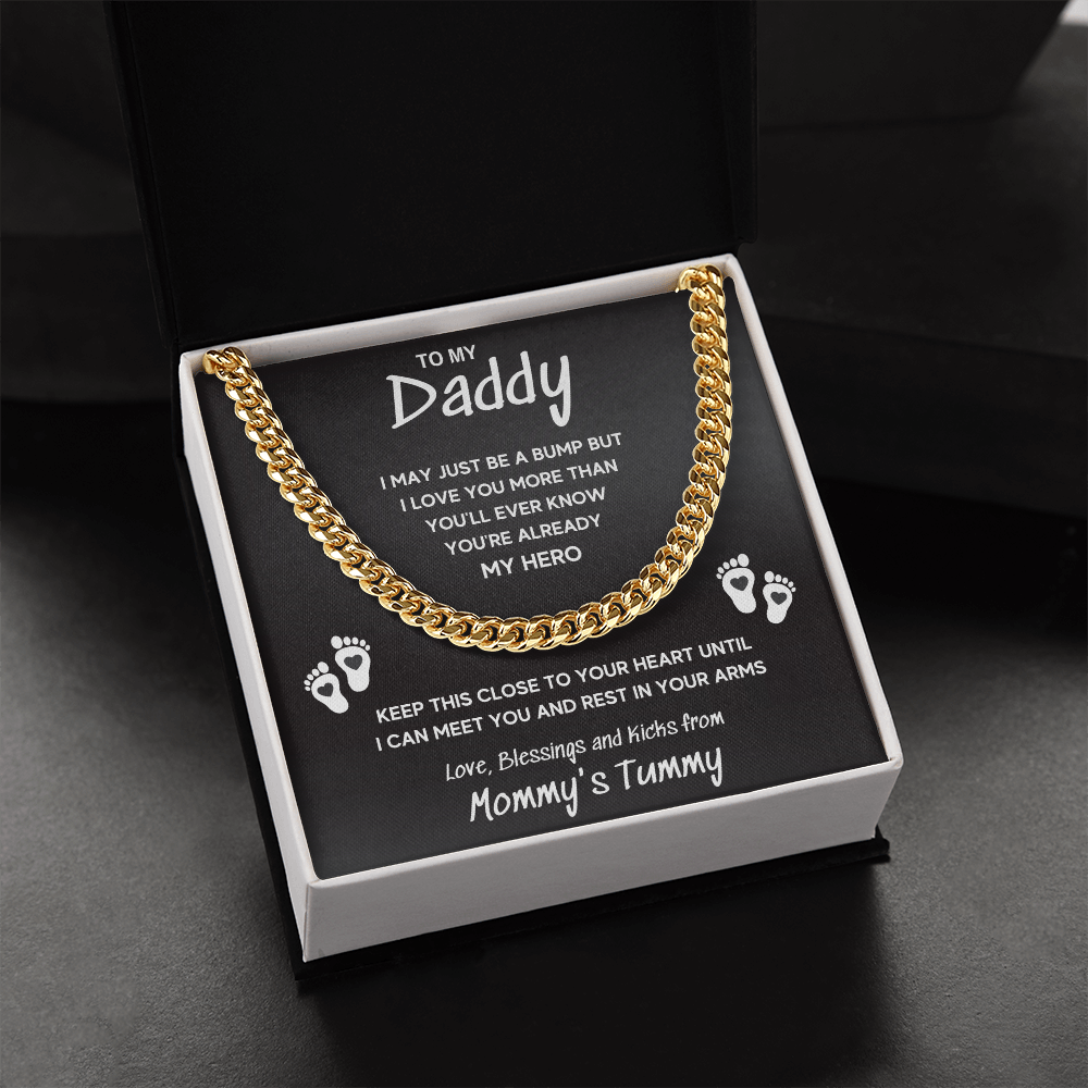 TO MY DADDY HERO CUBAN LINK CHAIN