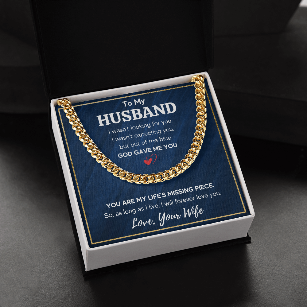 TO MY HUSBAND PIECE CUBAN LINK CHAIN WY