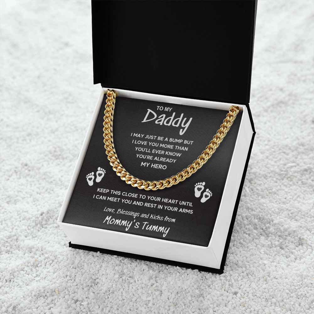 TO MY DADDY HERO CUBAN LINK CHAIN