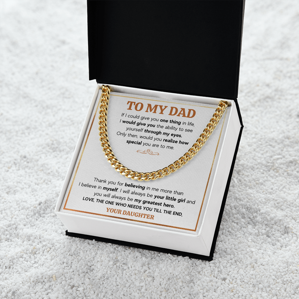 TO MY DAD TILL THE END CUBAN LINK CHAIN