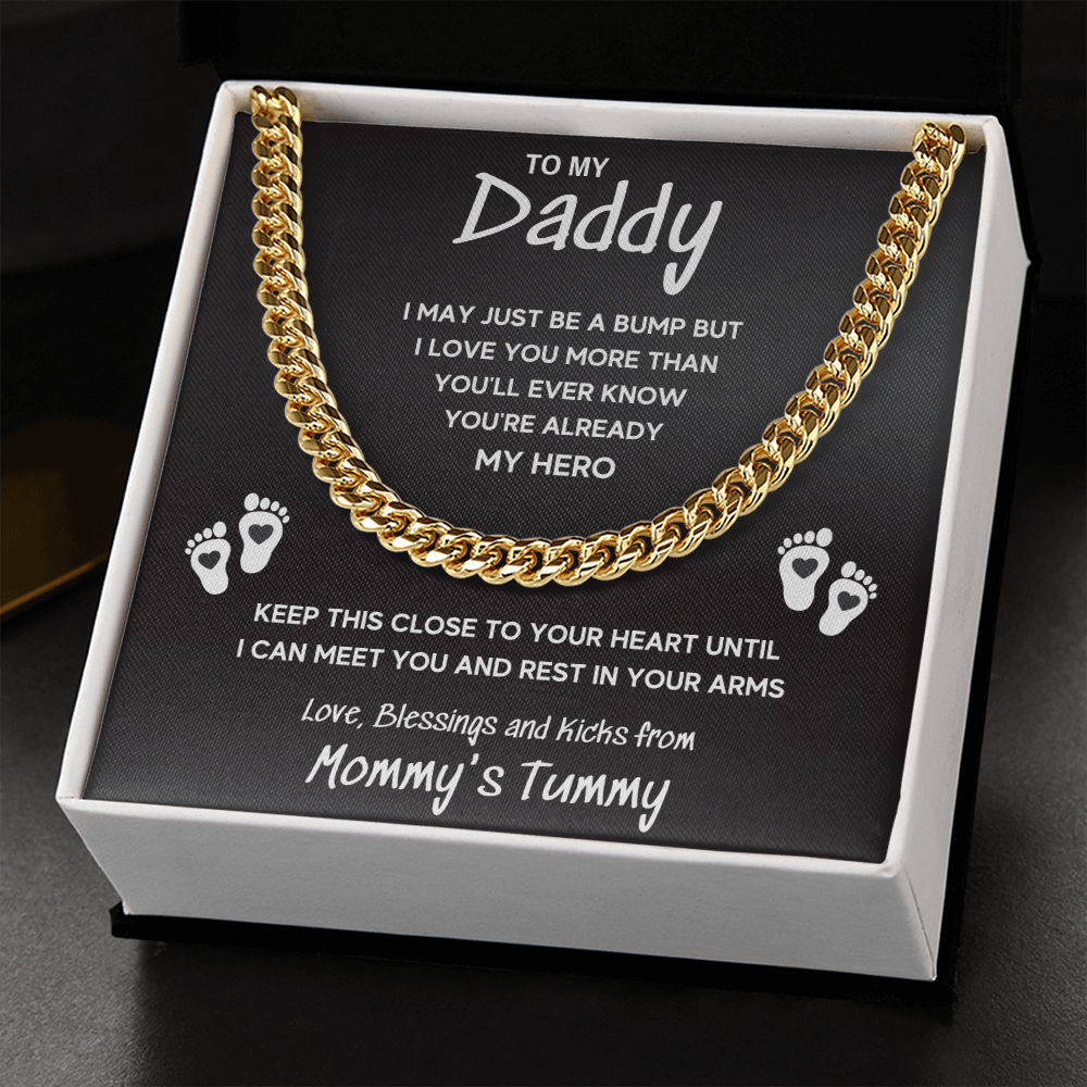 TO MY DADDY HERO CUBAN LINK CHAIN