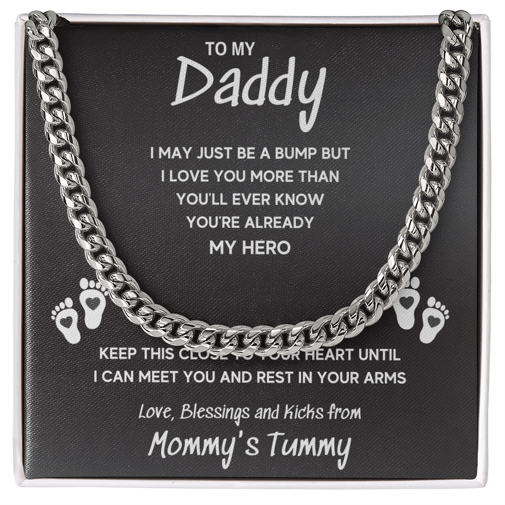 TO MY DADDY HERO CUBAN LINK CHAIN