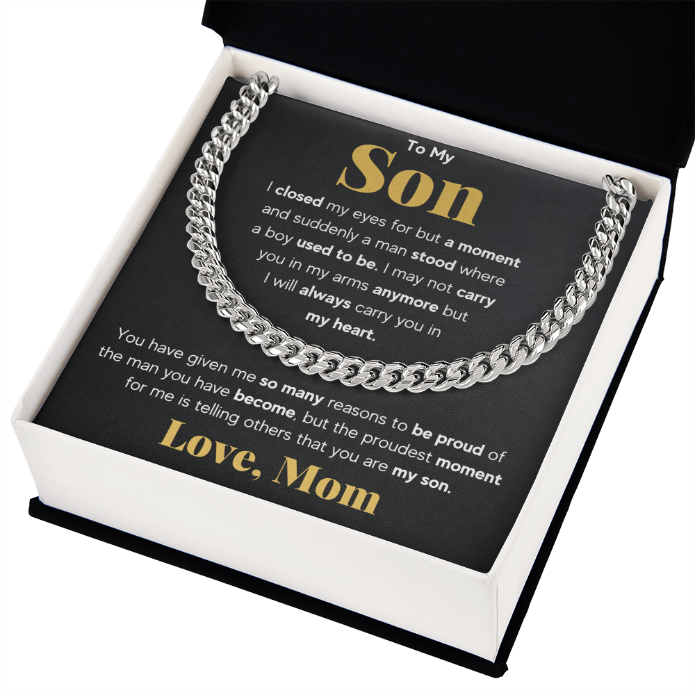 TO MY SON REASONS CUBAN LINK CHAIN