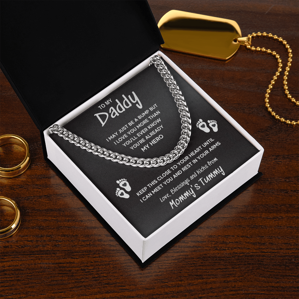 TO MY DADDY HERO CUBAN LINK CHAIN