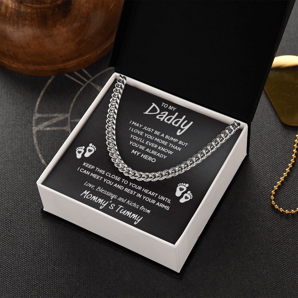 TO MY DADDY HERO CUBAN LINK CHAIN