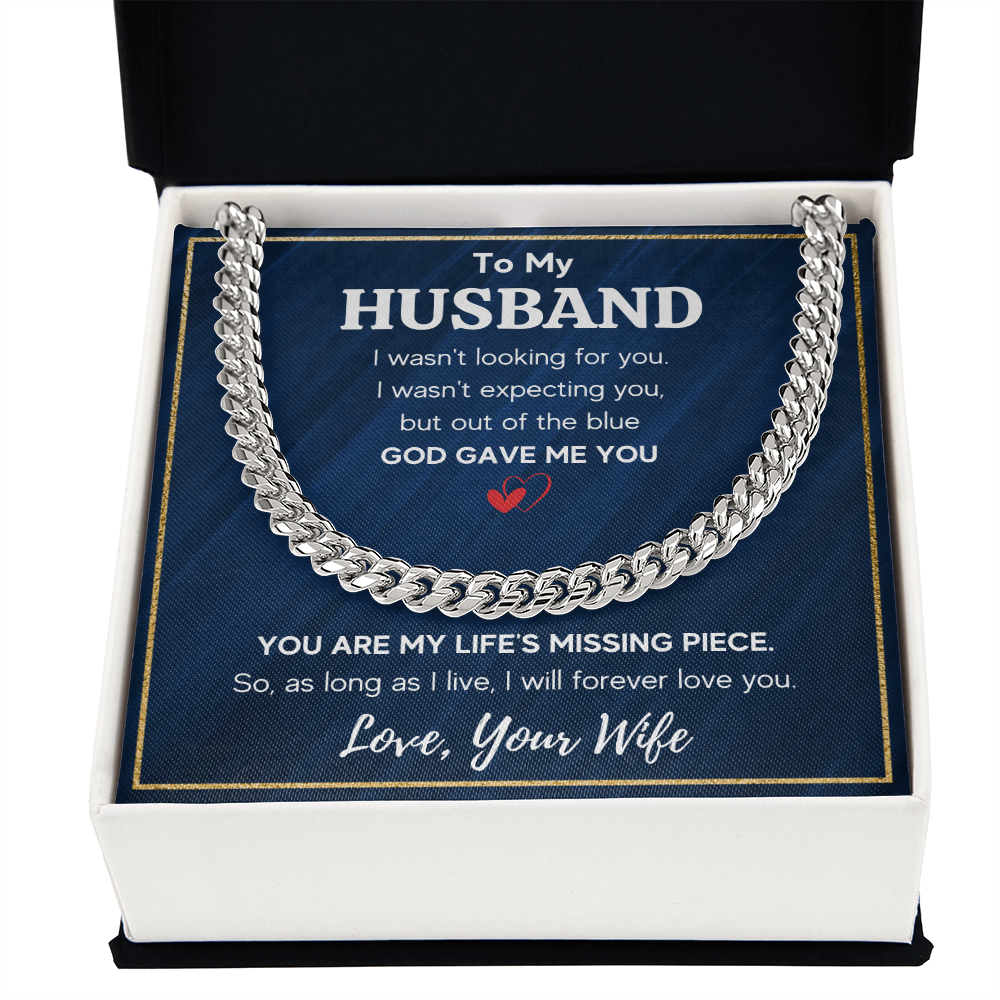 TO MY HUSBAND PIECE CUBAN LINK CHAIN WY