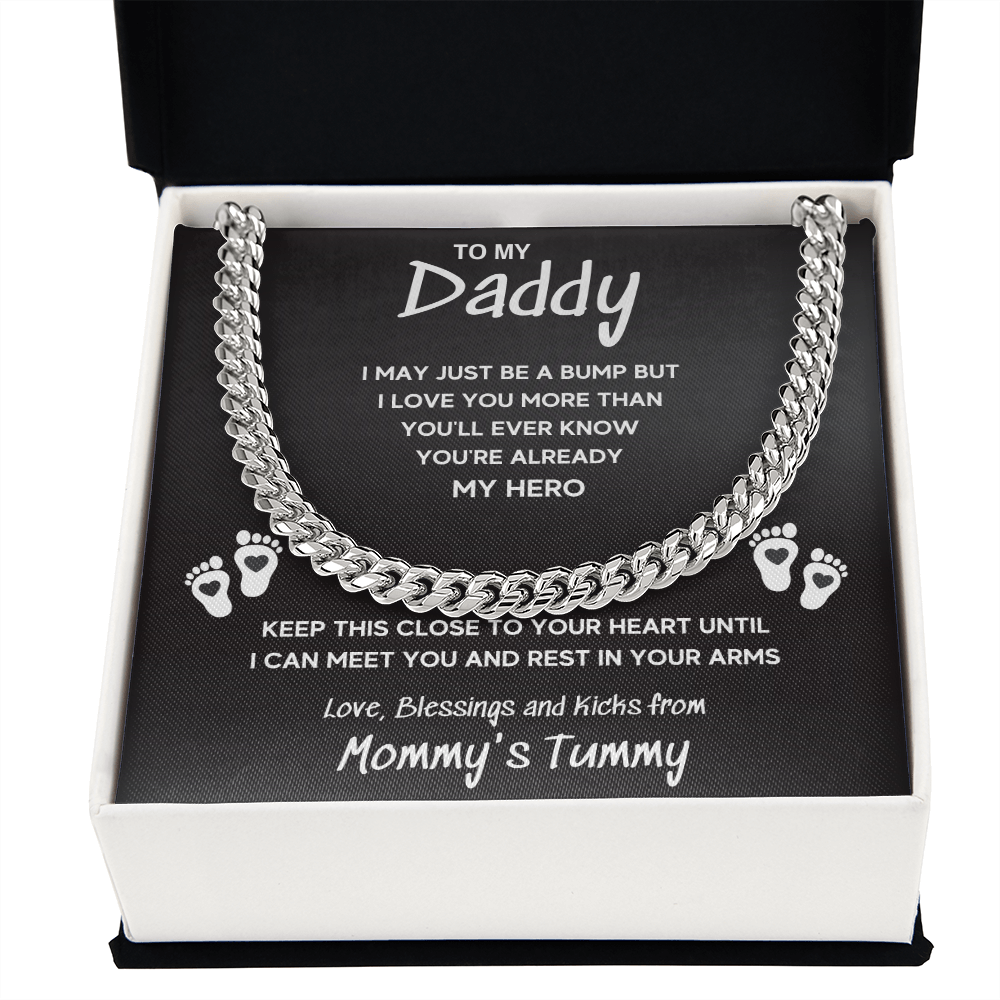 TO MY DADDY HERO CUBAN LINK CHAIN