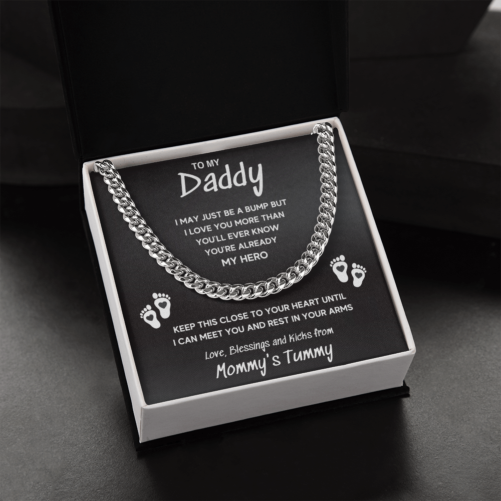 TO MY DADDY HERO CUBAN LINK CHAIN