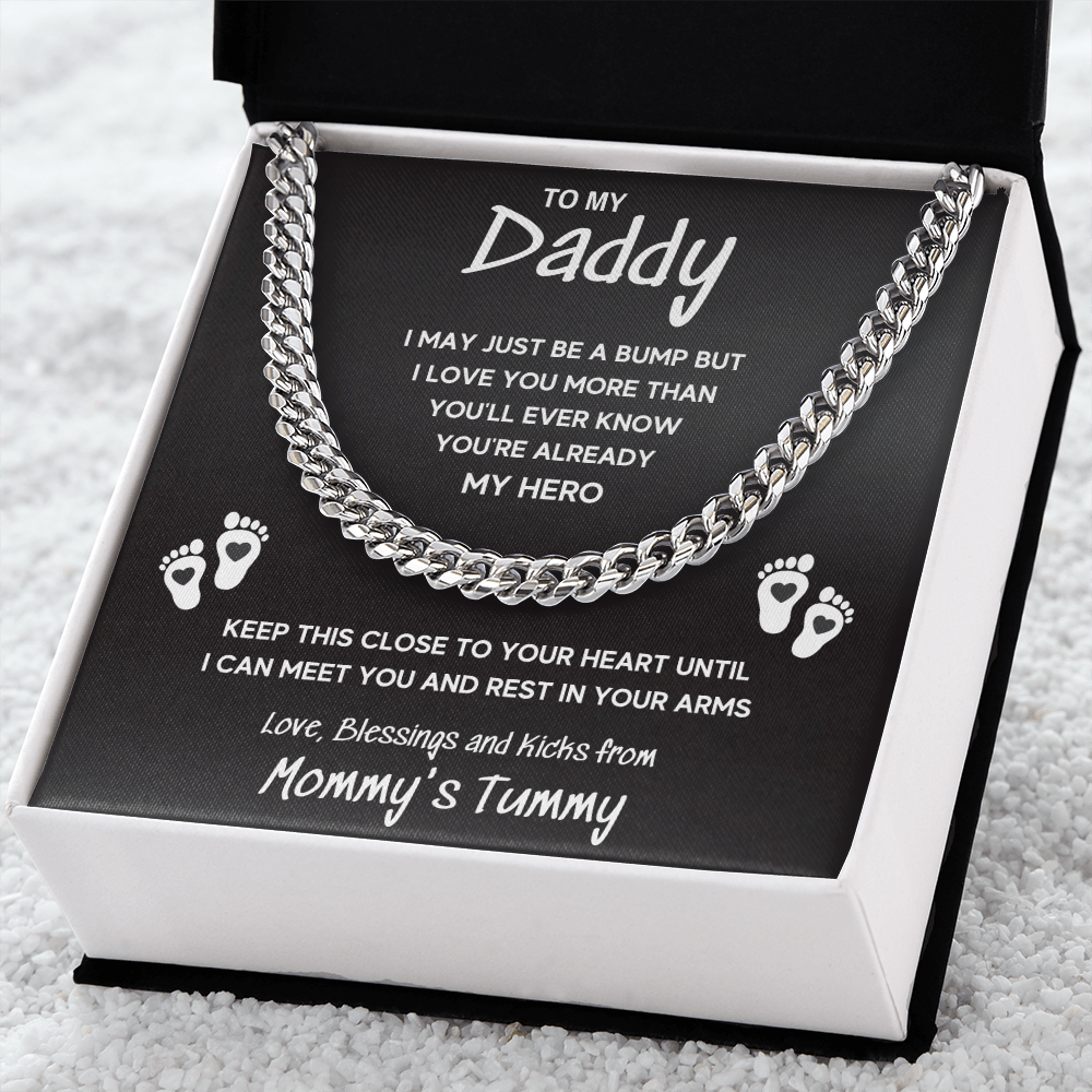 TO MY DADDY HERO CUBAN LINK CHAIN