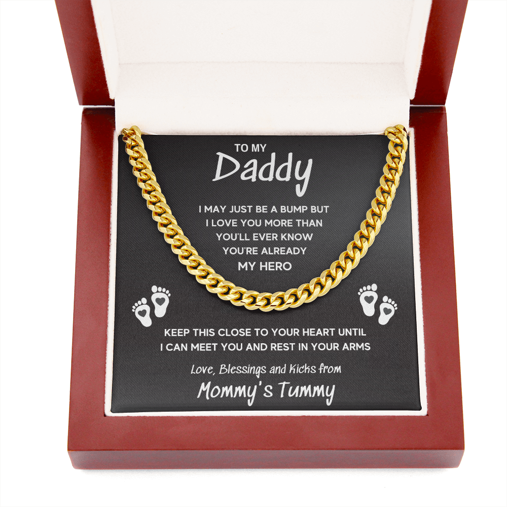 TO MY DADDY HERO CUBAN LINK CHAIN