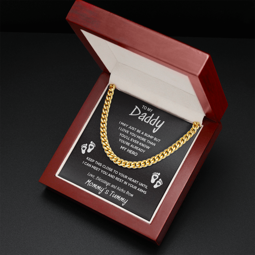 TO MY DADDY HERO CUBAN LINK CHAIN
