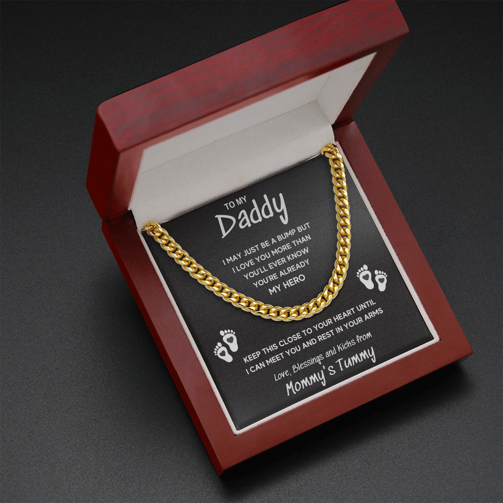 TO MY DADDY HERO CUBAN LINK CHAIN