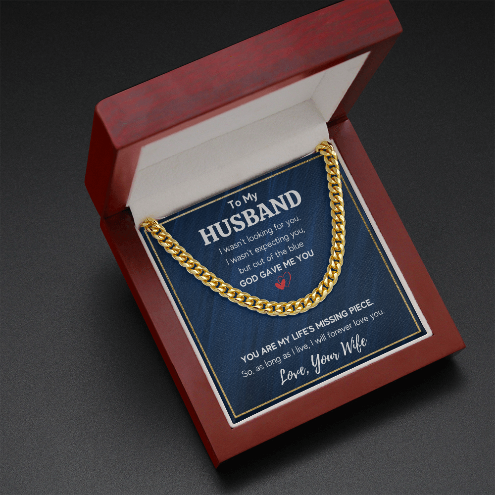 TO MY HUSBAND PIECE CUBAN LINK CHAIN WY