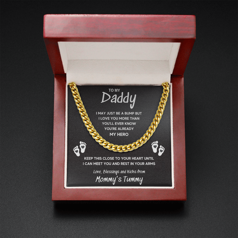 TO MY DADDY HERO CUBAN LINK CHAIN
