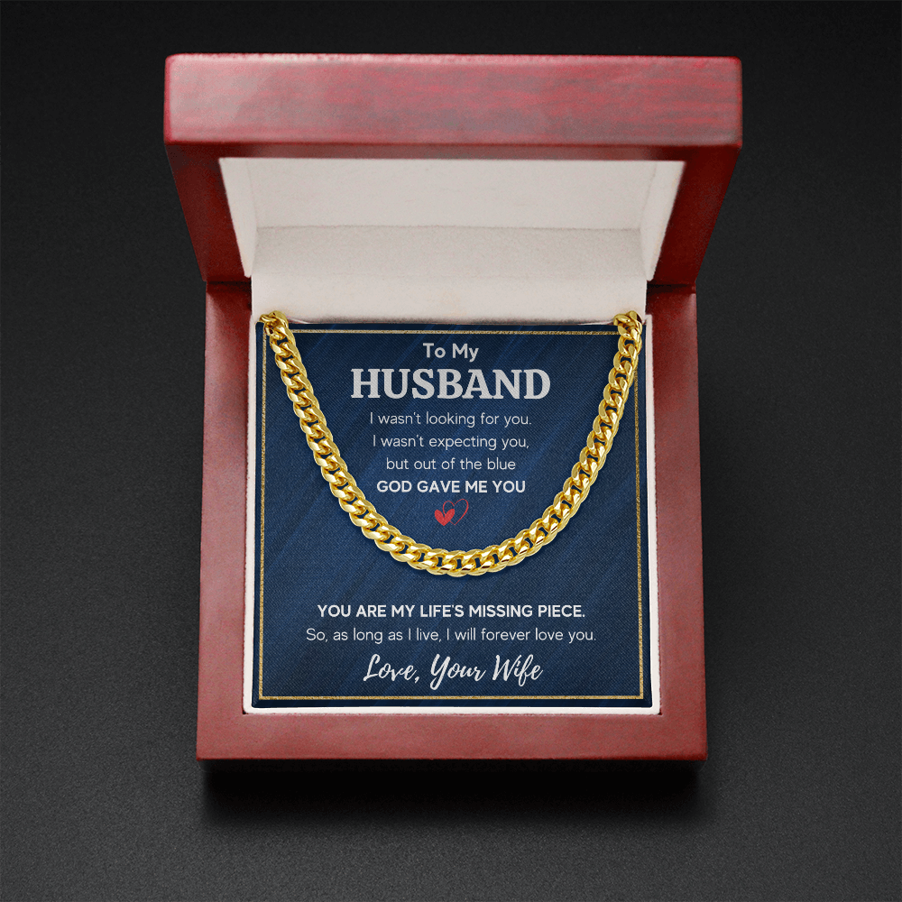 TO MY HUSBAND PIECE CUBAN LINK CHAIN WY