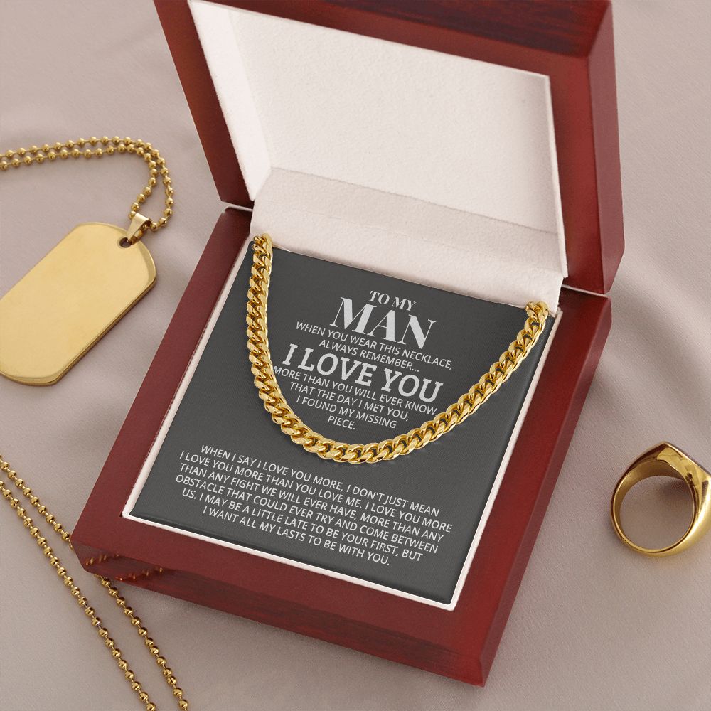 TO MY MAN ALL MY LASTS CUBAN LINK CHAIN