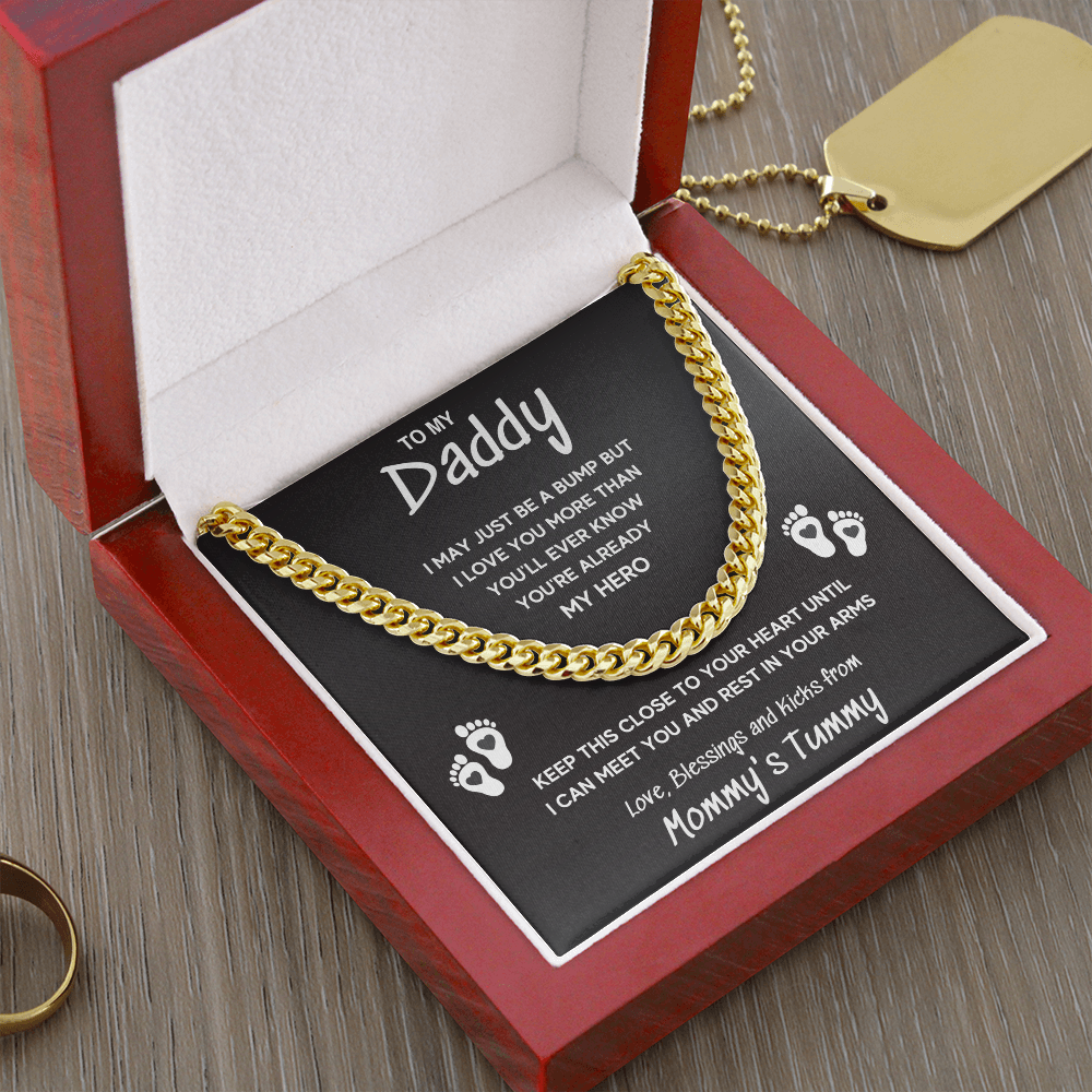 TO MY DADDY HERO CUBAN LINK CHAIN