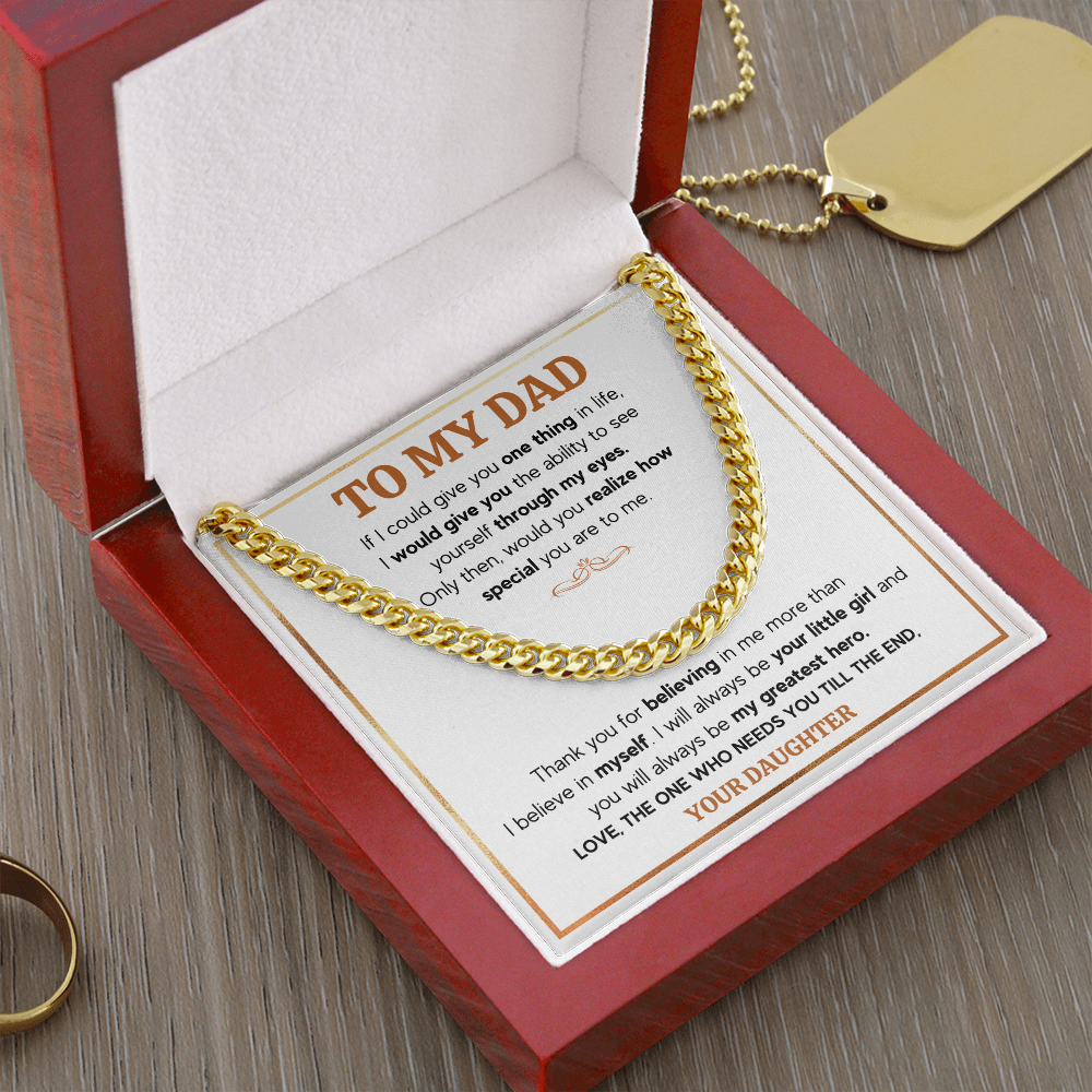 TO MY DAD TILL THE END CUBAN LINK CHAIN
