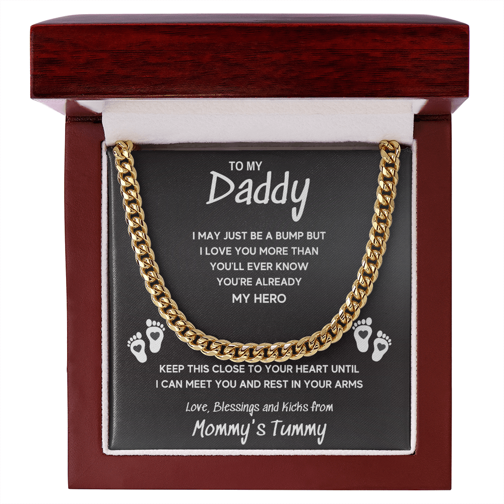 TO MY DADDY HERO CUBAN LINK CHAIN