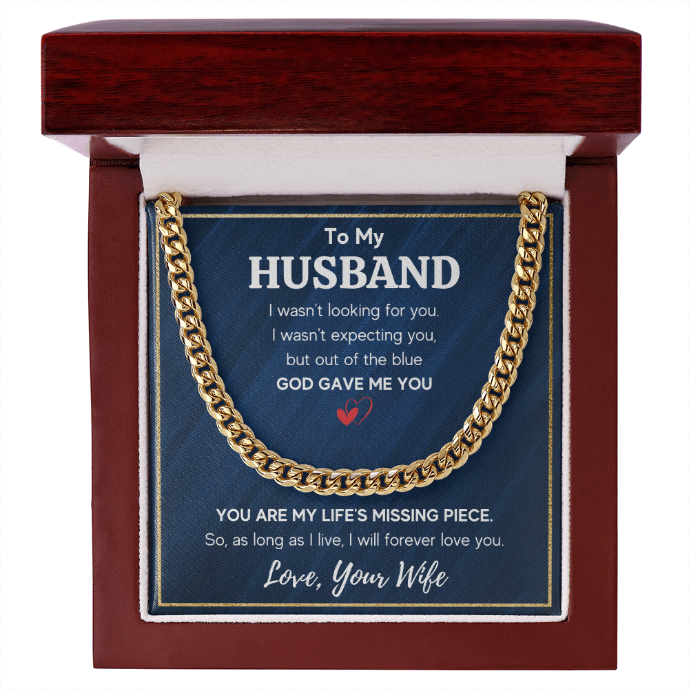 TO MY HUSBAND PIECE CUBAN LINK CHAIN WY