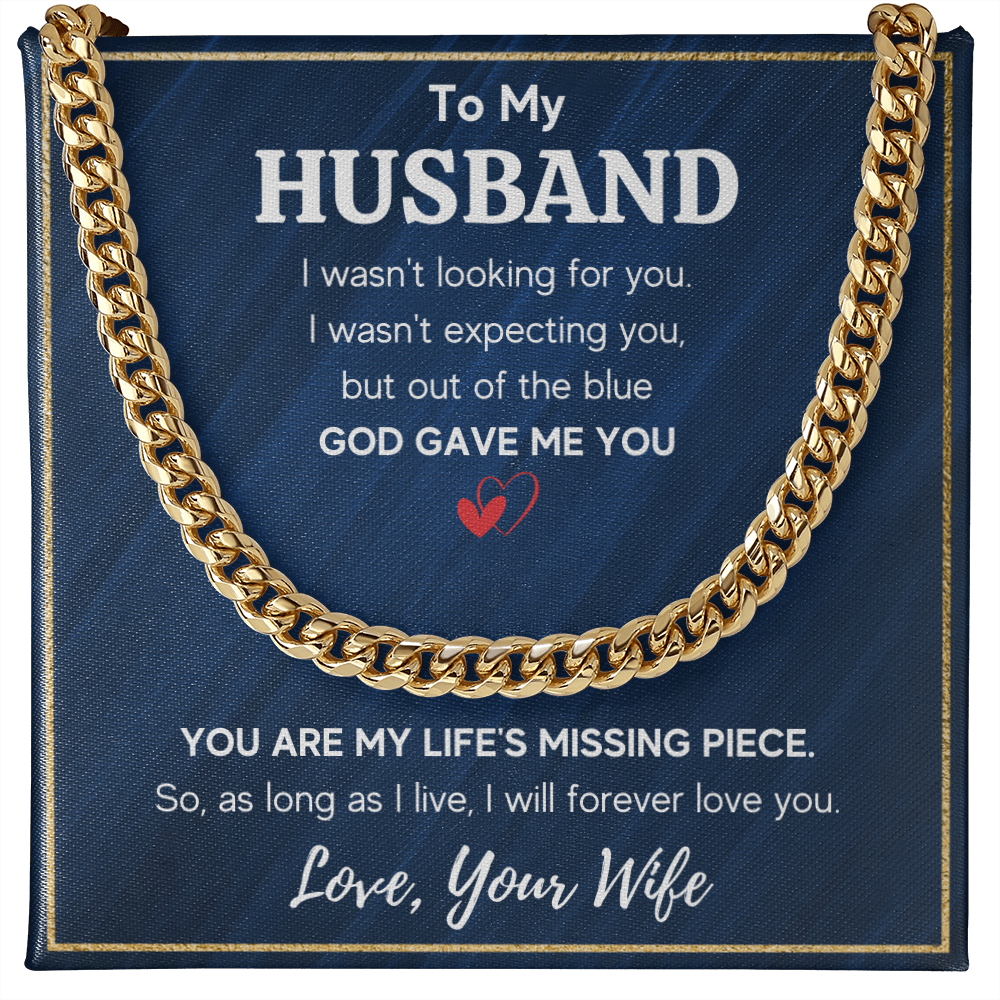 TO MY HUSBAND PIECE CUBAN LINK CHAIN WY