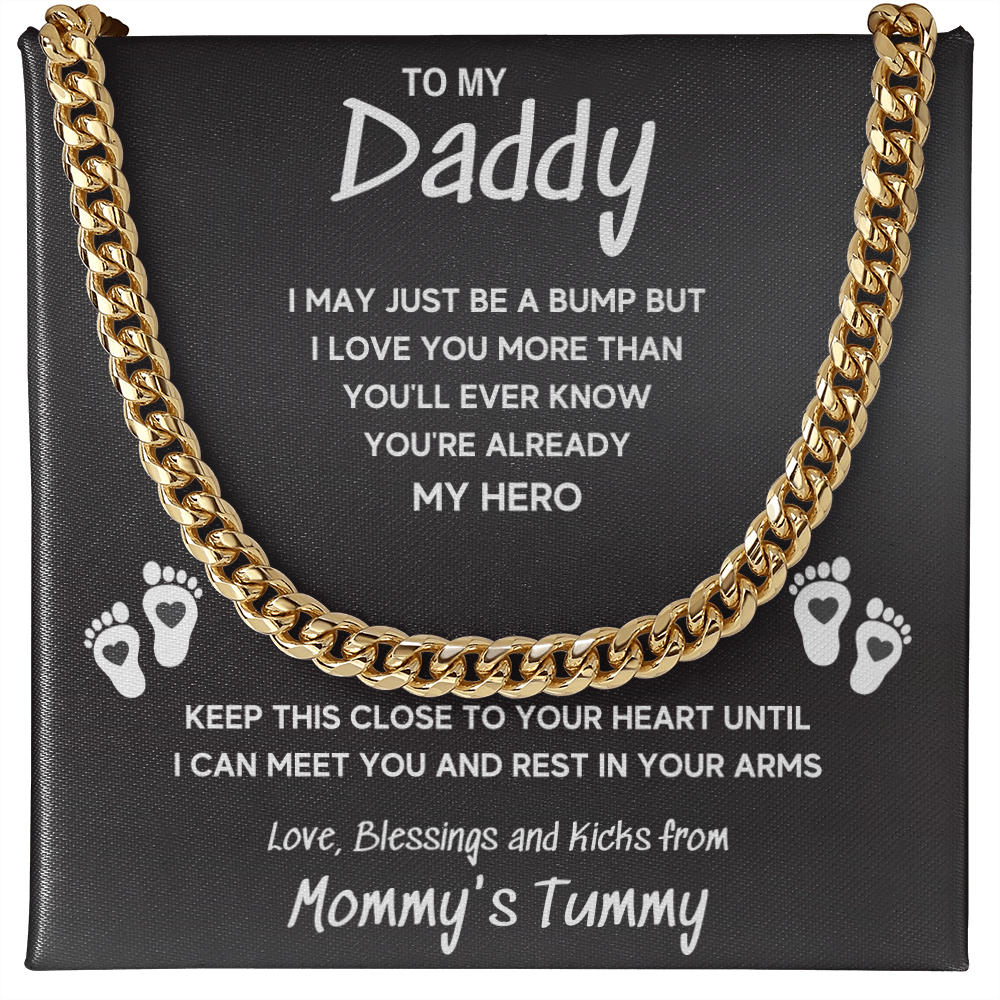 TO MY DADDY HERO CUBAN LINK CHAIN