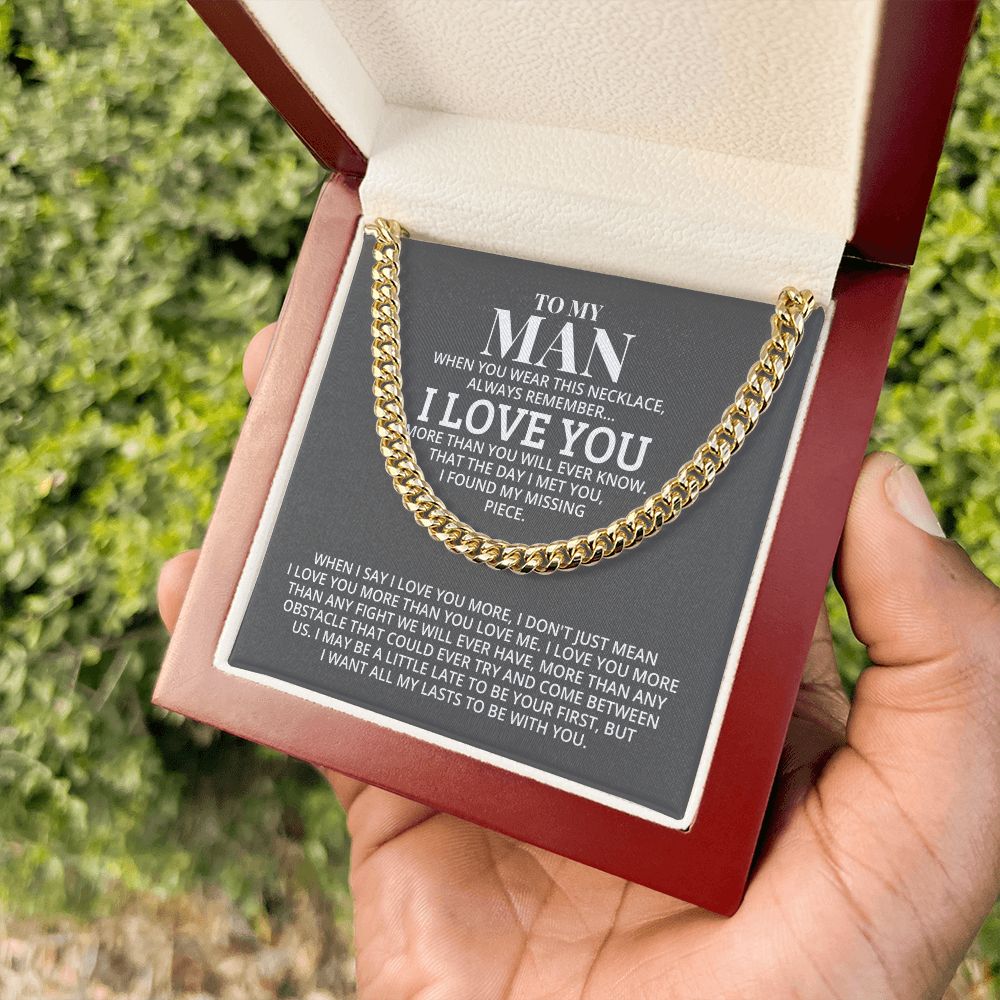 TO MY MAN ALL MY LASTS CUBAN LINK CHAIN