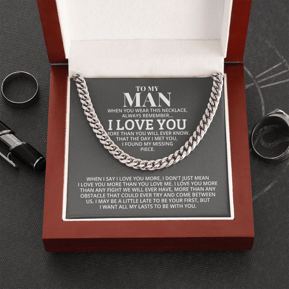TO MY MAN ALL MY LASTS CUBAN LINK CHAIN