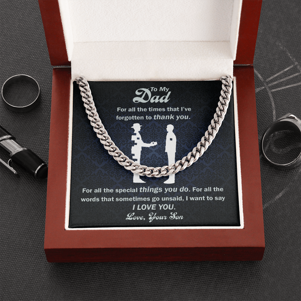 To Dad: All The Special Things From Son - Cuban Chain