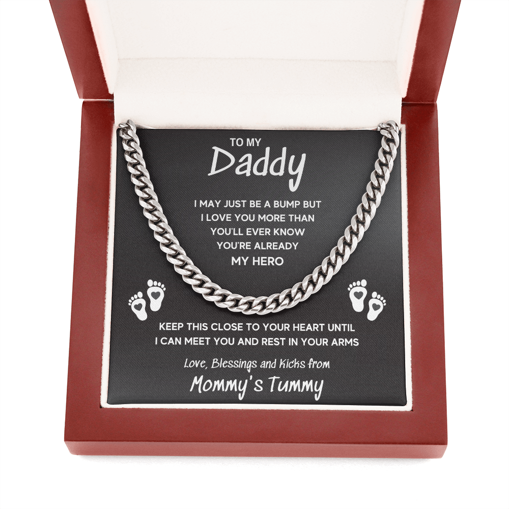 TO MY DADDY HERO CUBAN LINK CHAIN