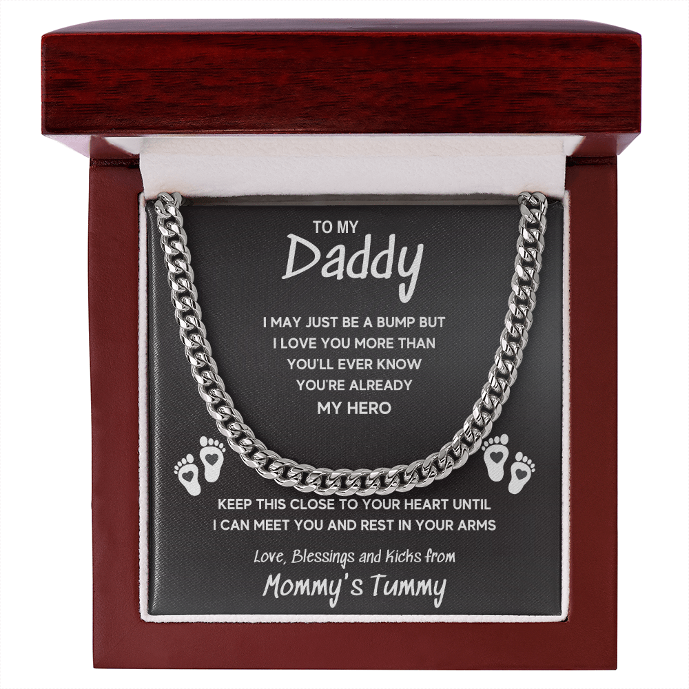 TO MY DADDY HERO CUBAN LINK CHAIN