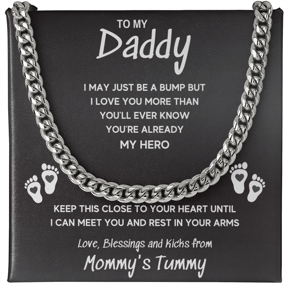 TO MY DADDY HERO CUBAN LINK CHAIN
